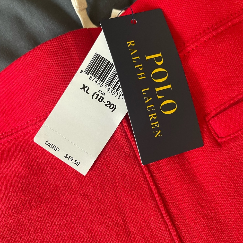 Red youth polo sweatpants new with tags